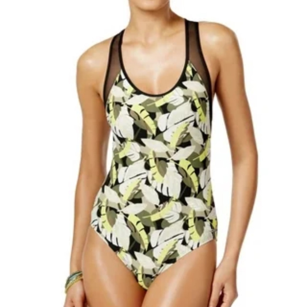 NWT- Vince Camuto Womens Rainforest Racerback One-Piece Size 14